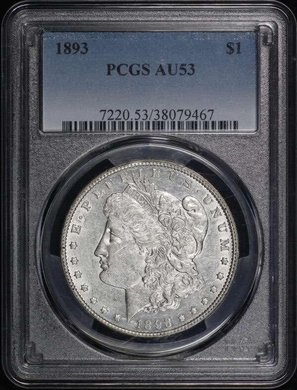 Obverse of this 1893 Morgan Dollar PCGS AU-53