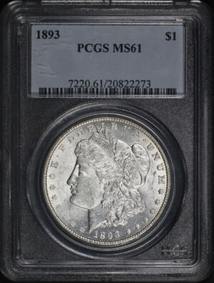 Obverse of this 1893 Morgan Dollar PCGS MS-61
