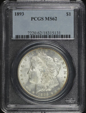 Obverse of this 1893 Morgan Dollar PCGS MS-62