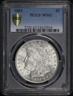 Obverse of this 1893 Morgan Dollar PCGS MS-62