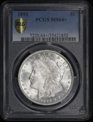 Obverse of this 1893 Morgan Dollar PCGS MS-64+