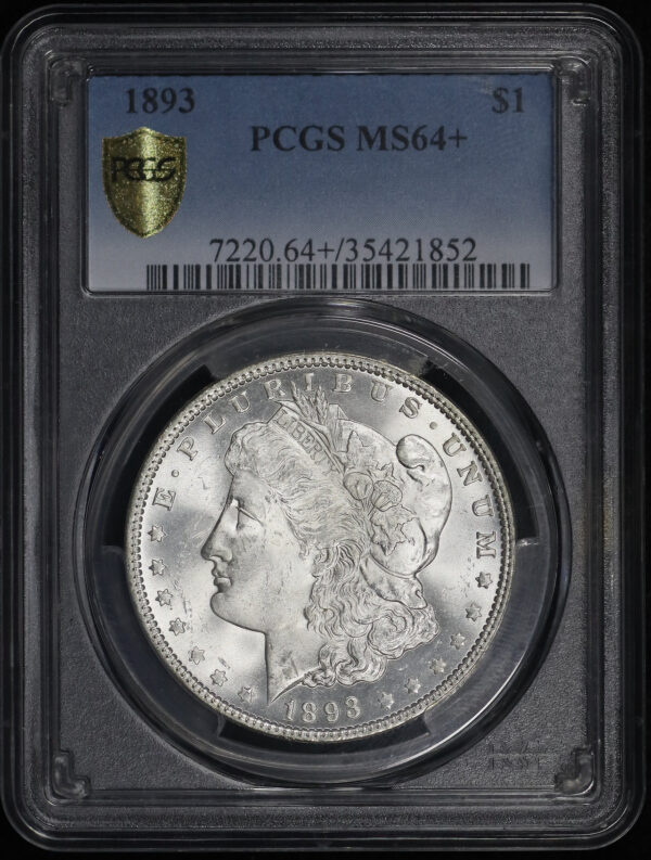 Obverse of this 1893 Morgan Dollar PCGS MS-64+