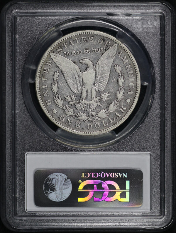 Reverse of this 1893-CC Morgan Dollar PCGS F-15
