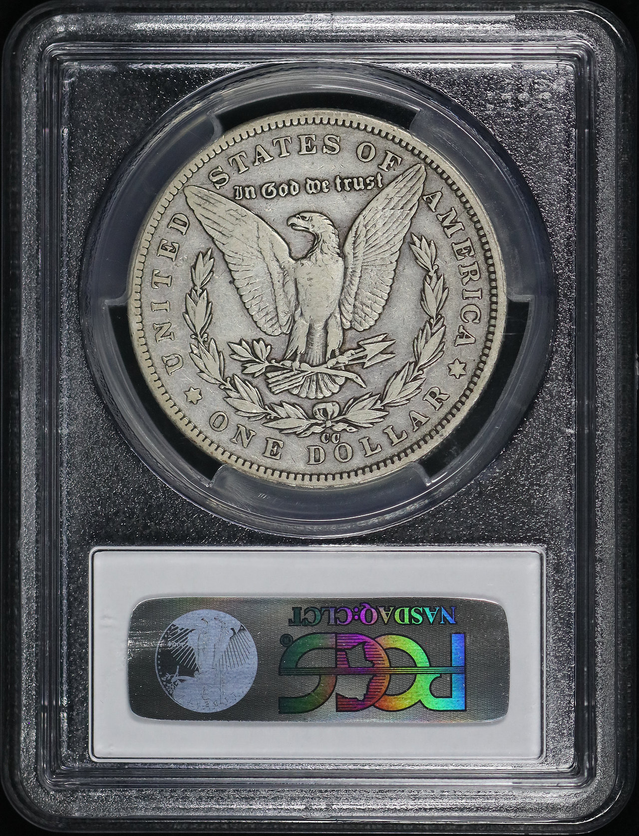 Reverse of this 1893-CC Morgan Dollar PCGS VF-25