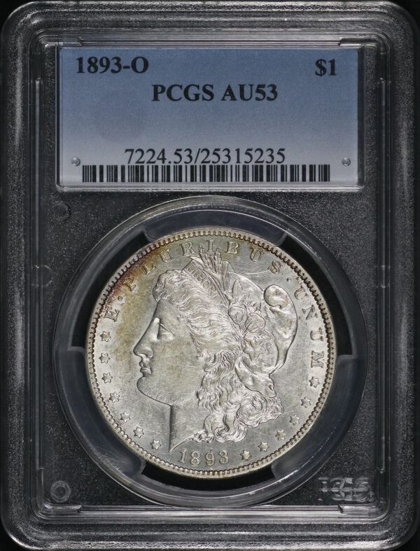 Obverse of this 1893-O Morgan Dollar PCGS AU-53