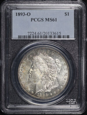 Obverse of this 1893-O Morgan Dollar PCGS MS-61