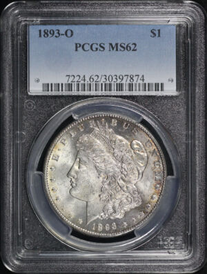 Obverse of this 1893-O Morgan Dollar PCGS MS-62
