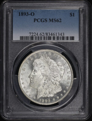 Obverse of this 1893-O Morgan Dollar PCGS MS-62
