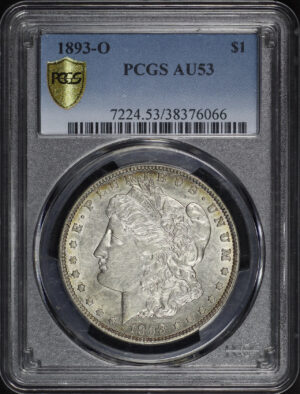 Obverse of this 1893-O Morgan Dollar PCGS AU-53