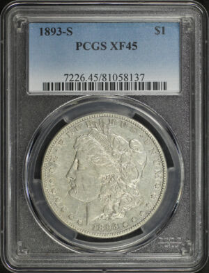 Obverse of this 1893-S Morgan Dollar PCGS XF-45