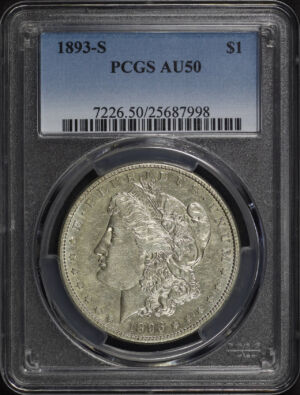 Obverse of this 1893-S Morgan Dollar PCGS AU-50