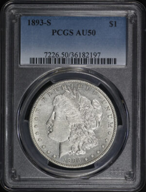 Obverse of this 1893-S Morgan Dollar PCGS AU-50