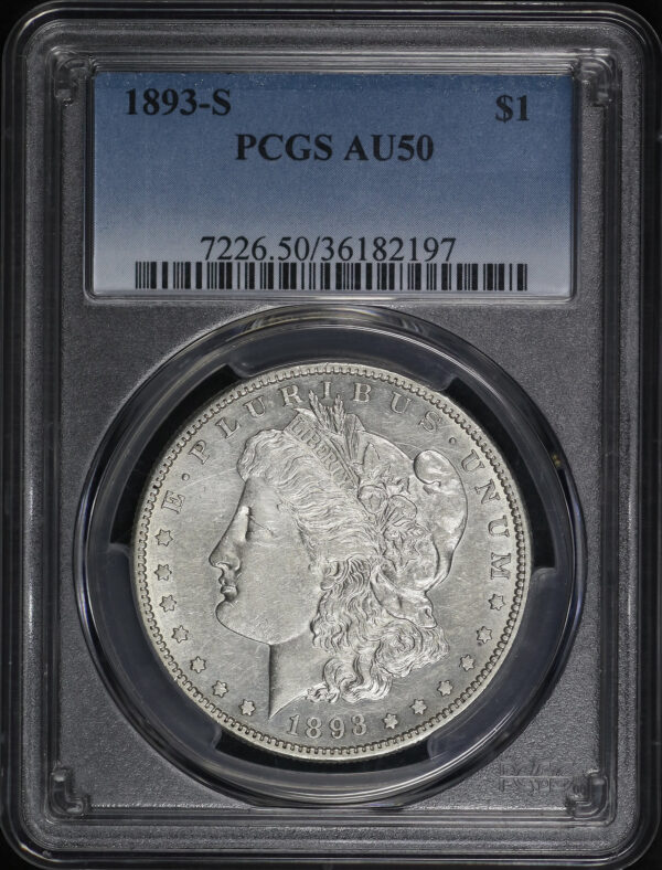 Obverse of this 1893-S Morgan Dollar PCGS AU-50