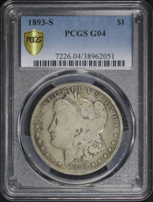 Obverse of this 1893-S Morgan Dollar PCGS G-04