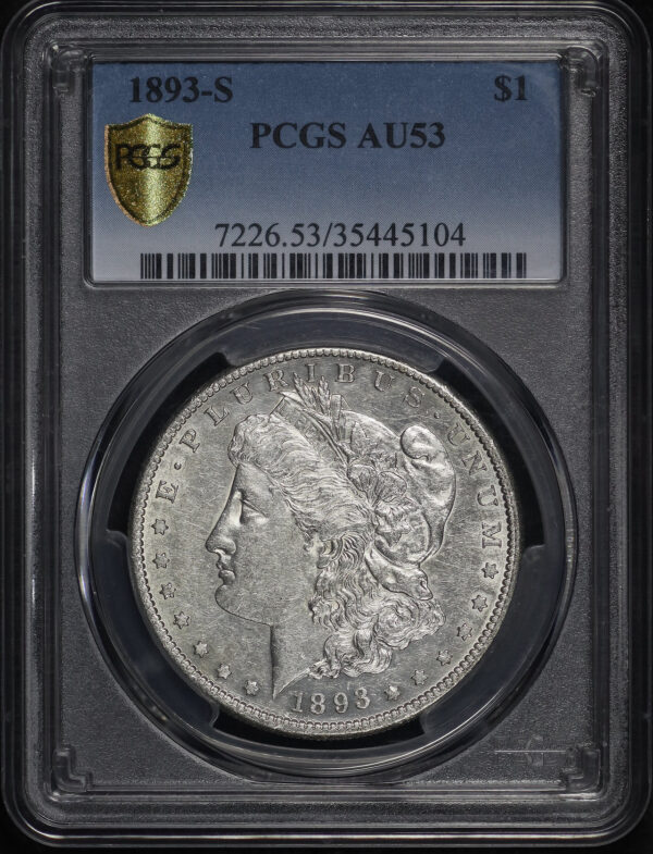 Obverse of this 1893-S Morgan Dollar PCGS AU-53