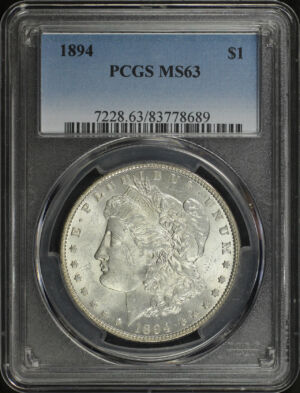 Obverse of this 1894 Morgan Dollar PCGS MS-63