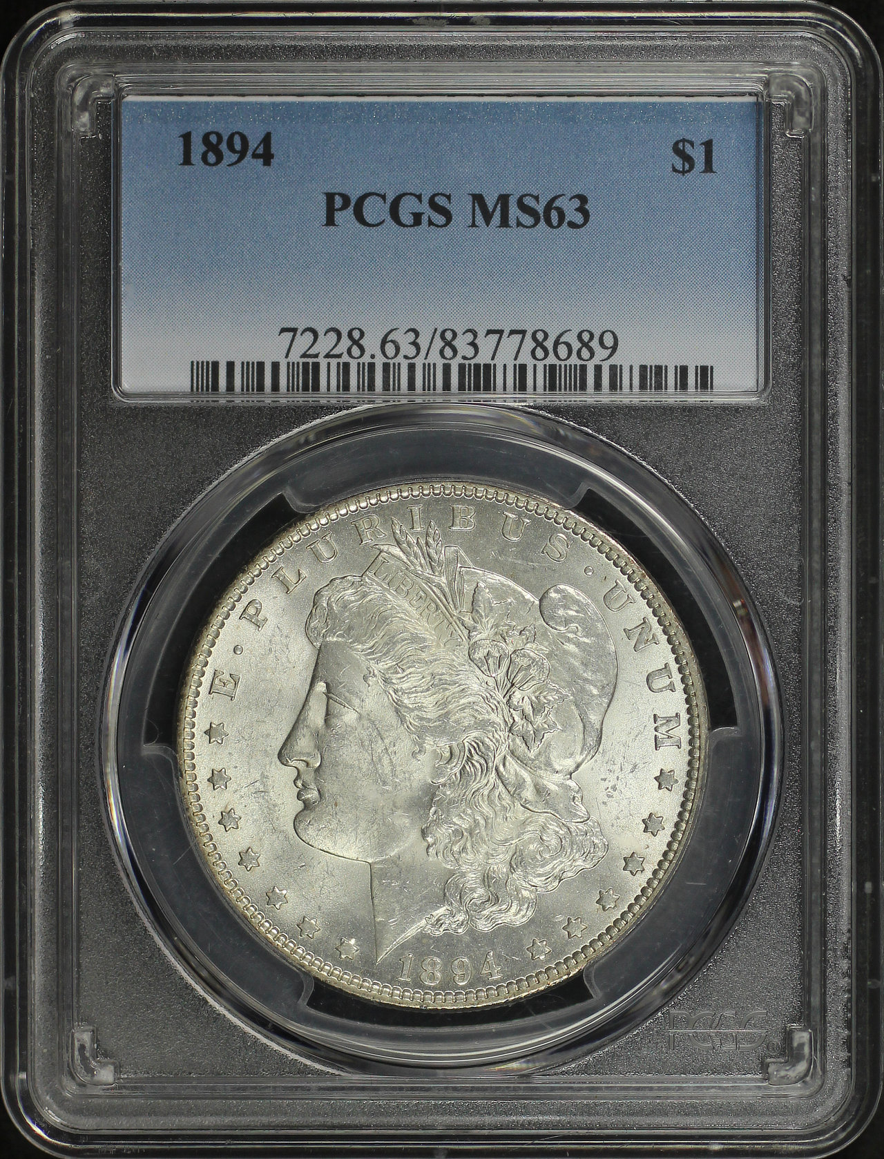 Obverse of this 1894 Morgan Dollar PCGS MS-63