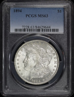 Obverse of this 1894 Morgan Dollar PCGS MS-63