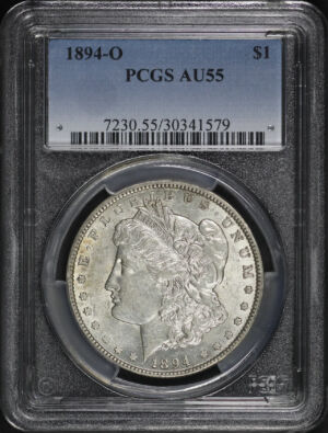 Obverse of this 1894-O Morgan Dollar PCGS AU-55