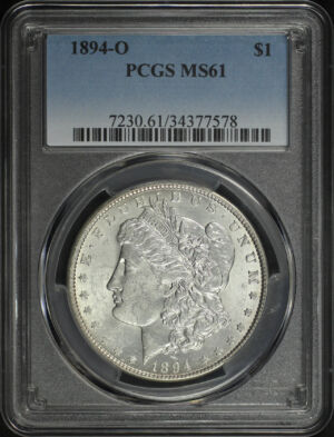 Obverse of this 1894-O Morgan Dollar PCGS MS-61