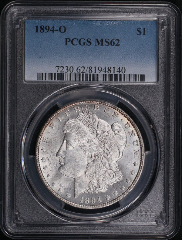 Obverse of this 1894-O Morgan Dollar PCGS MS-62