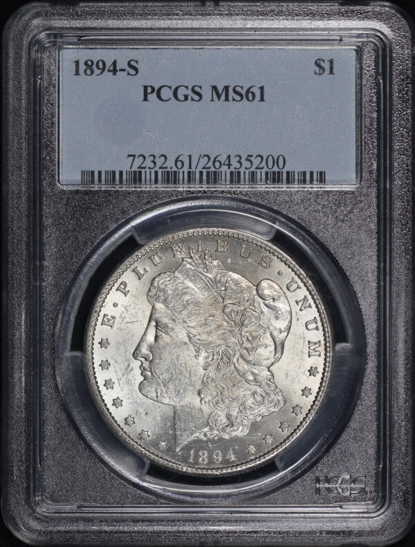 Obverse of this 1894-S Morgan Dollar PCGS MS-61