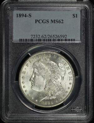 Obverse of this 1894-S Morgan Dollar PCGS MS-62