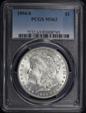 Obverse of this 1894-S Morgan Dollar PCGS MS-63
