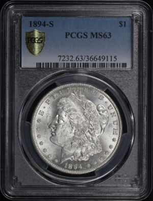 Obverse of this 1894-S Morgan Dollar PCGS MS-63
