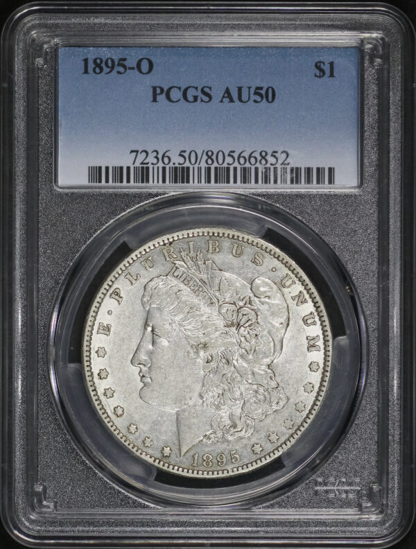 Obverse of this 1895-O Morgan Dollar PCGS AU-50