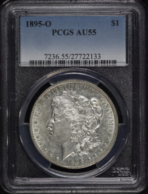 Obverse of this 1895-O Morgan Dollar PCGS AU-55