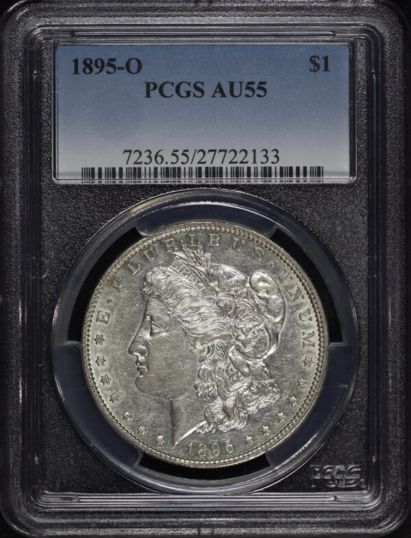 Obverse of this 1895-O Morgan Dollar PCGS AU-55