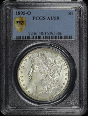 Obverse of this 1895-O Morgan Dollar PCGS AU-58