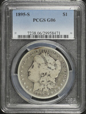 Obverse of this 1895-S Morgan Dollar PCGS G-06