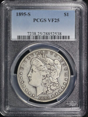Obverse of this 1895-S Morgan Dollar PCGS VF-25