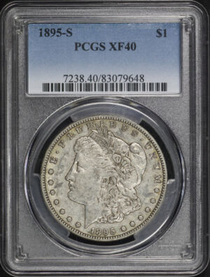 Obverse of this 1895-S Morgan Dollar PCGS XF-40