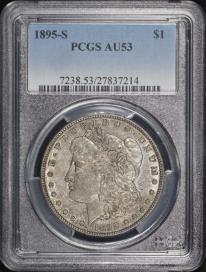 Obverse of this 1895-S Morgan Dollar PCGS AU-53