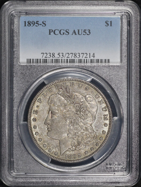 Obverse of this 1895-S Morgan Dollar PCGS AU-53