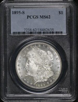 Obverse of this 1895-S Morgan Dollar PCGS MS-62