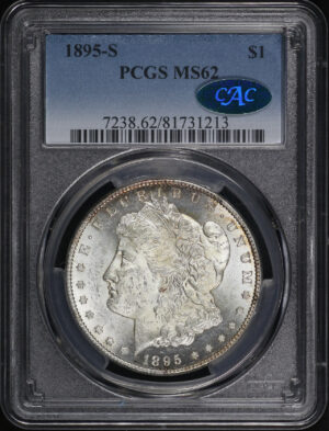 Obverse of this 1895-S Morgan Dollar PCGS MS-62 CAC