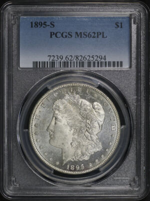 Obverse of this 1895-S Morgan Dollar PCGS MS-62 PL