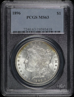 Obverse of this 1896 Morgan Dollar PCGS MS-63