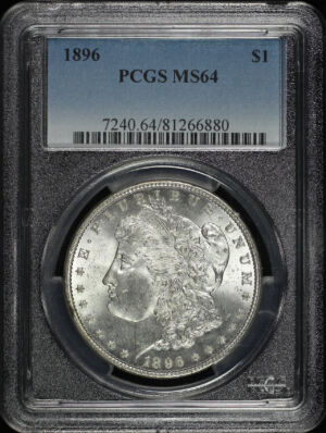 Obverse of this 1896 Morgan Dollar PCGS MS-64