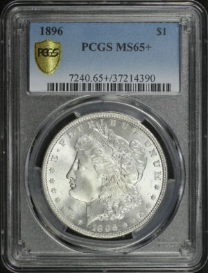 Obverse of this 1896 Morgan Dollar PCGS MS-65+