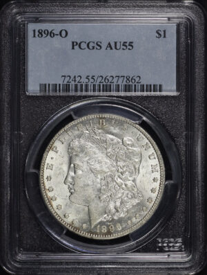 Obverse of this 1896-O Morgan Dollar PCGS AU-55