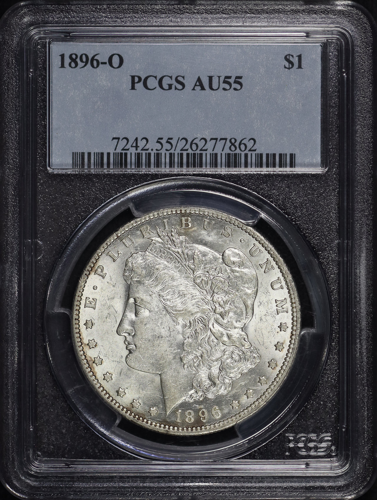 Obverse of this 1896-O Morgan Dollar PCGS AU-55