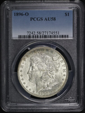 Obverse of this 1896-O Morgan Dollar PCGS AU-58