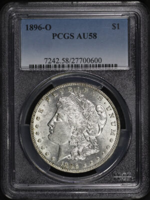 Obverse of this 1896-O Morgan Dollar PCGS AU-58