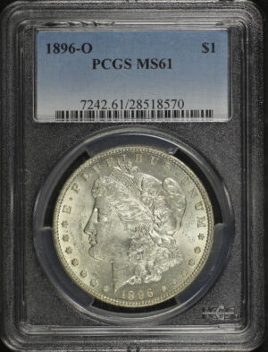 Obverse of this 1896-O Morgan Dollar PCGS MS-61