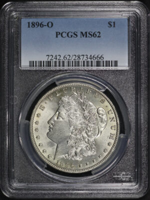 Obverse of this 1896-O Morgan Dollar PCGS MS-62